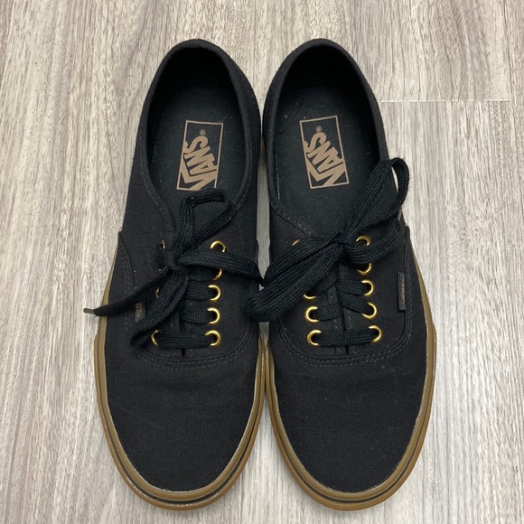 Vans Black and Gold shoes. Men’s 7.5 - Picture 1 of 5